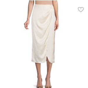 French Connection Inu Satin Midi Wrap Skirt